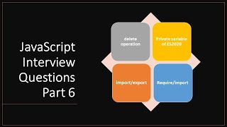 #6 Frontend Javascript Interview Questions | Delete Operator | Private Variables | Imports & Exports