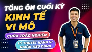 KINH TẾ VI MÔ - TỔNG ÔN CUỐI KỲ - CHỮA TRẮC NGHIỆM LÝ THUYẾT HÀNH VI NGƯỜI TIÊU DÙNG