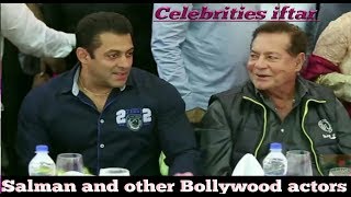 Salman Khan with Saleem Khan and other Bollywood  celebrities iftar party.By Sunniyat