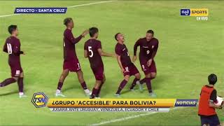 Bolivia en el grupo B del Sudamericano Sub-20. El Sudamericano se juega en Colombia en enero.