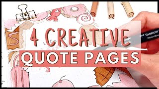 4 Aesthetic & Creative Bullet Journal Quote Page Ideas ✨