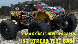 Traxxas X-maxx first bash with new upgrades🚀🔥😤 M2C GPM HOT RACING 1100kv 25/35 m1.5