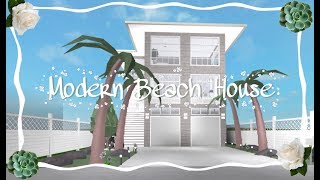 69k Modern Beach House Roblox Bloxburg Speedbuild Giveaway