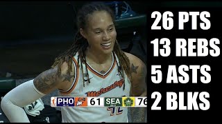 Brittney Griner With ANOTHER MVP Performance! 26 Points, 13 Rebounds, 5 Assists, \u0026 2 Blocks #WNBA