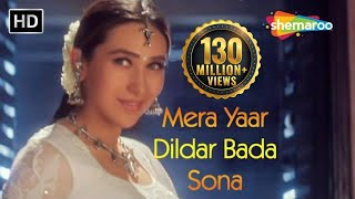 Mera Yaar Dildar Bada Sona  Jaanwar  Akshay Kumar  Karisma Kapoor  Sukhwinder Singh Gold Songs