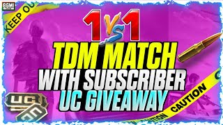 1V1 UNLIMITED CUSTOM WITH SUBSCRIBERS 🛑|  UC & RP Giveaway🔥| Battleground Mobile India Custom ROOMS