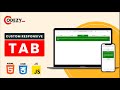 Creating a Dynamic Responsive Tab Interface with HTML, CSS, and JavaScript
