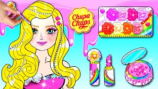 Paper Dolls Dress Up - Candy Rapunzel Needs To Makeup And Dress Up - Barbie Transformation Handmade