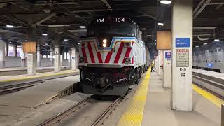 METX 104 (City Of Chicago Heritage Unit) Light Move In Chicago Union Station! 6/1/23