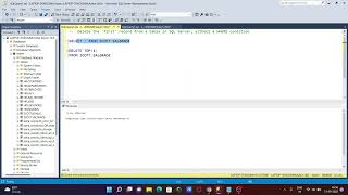 Delete first record from table in SQL Server without where Clause