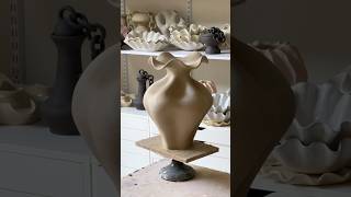 I think this is my new favourite piece I’ve made #ceramic #pottery #clay #handmadeceramics #vase