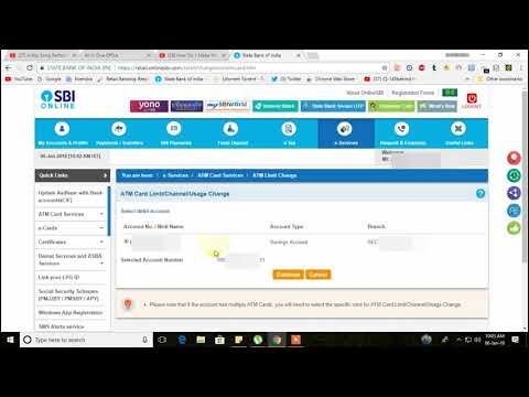 Atm card limit change Atm card limit change