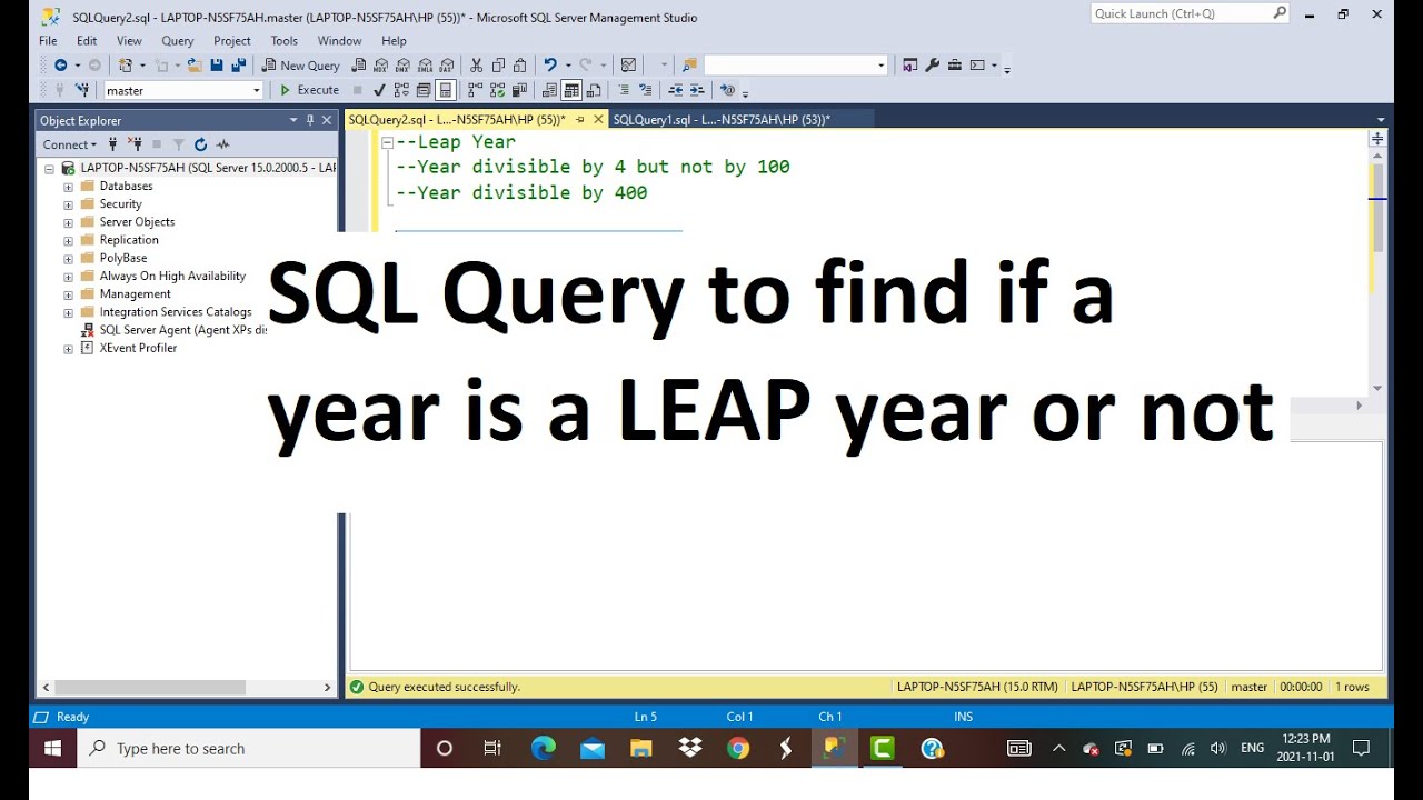 Sql Query To Find A Leap Year 2 Methods Sql Interview Questions