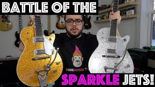 Battle of the Gretsch Sparkle Jets! Gold vs. Silver!