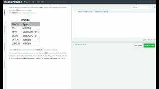 Hackerrank SQL Solution #9 Basic SQL - Weather Observation Station 4
