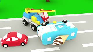 汽车宝贝工程队丨Baby car Engineering Team 178.Rescue the overturned ice cream truck.救援翻车的冰淇淋车。