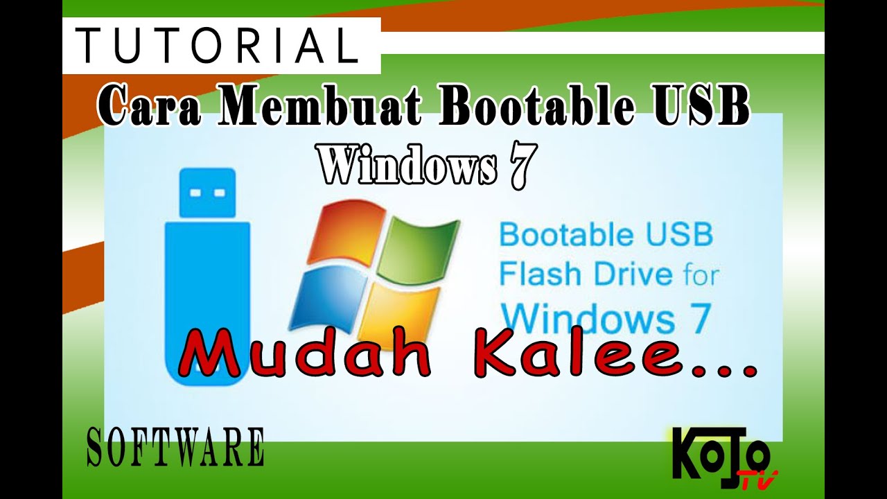 Cara Membuat USB Bootable Windows 7 | Booting USB Flashdisk - YouTube