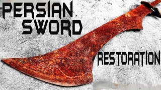 Rusted PERSIAN SWORD - Unbelievable RESTORATION