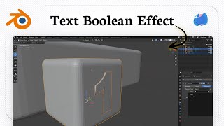 How to use text as a Boolean in Blender (Carve Objects)