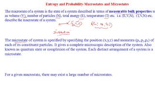 Microstates and Macrostates