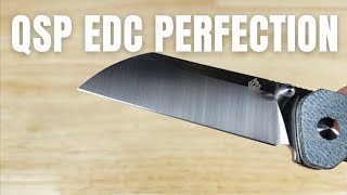 THE BEST BUDGET EDC KNIFE QSP PENGUIN/ SHEEPSFOOT D2 WITH DENIM MICARTA AMAZON REVIEW