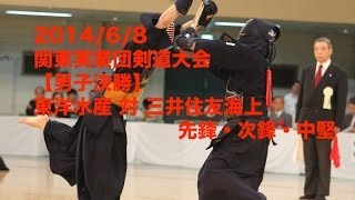 H26関東実業団剣道大会 決勝 東洋水産対三井住海 先次中