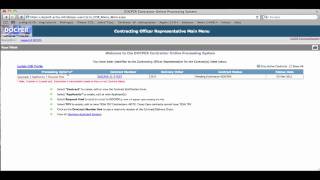 DCOPS - COR Main Menu