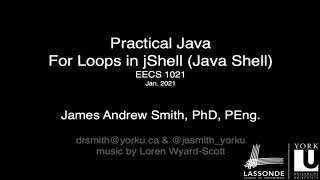 Practical Java: For Loops in the Java Shell (jShell)