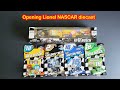 Opening Lionel NASCAR diecast cars, trucks, and hauler