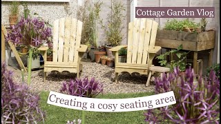 Creating a seating area in the cottage garden