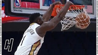 Brandon Ingram Finds Zion Williamson For the Dunk - Pelicans vs Grizzlies | February 16, 2021