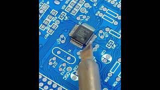 Soldering ic technique Hand Soldering technique #icchip #electronic #shorts