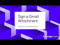 Docusign eSignature for Google Workspace: Sign a Gmail Attachment