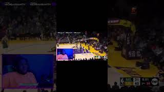 Lakers Fan Reacts To Austin Reaves crosses Giannis for the layup 🔥 #shorts #lakers #bucks