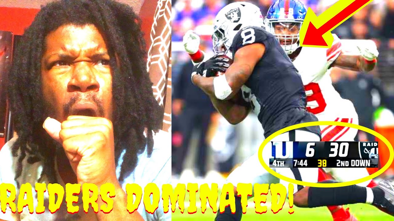 GIANTS VS RAIDERS REACTION 2023 LAS VEGAS RAIDERS VS NEW YORK GIANTS ...