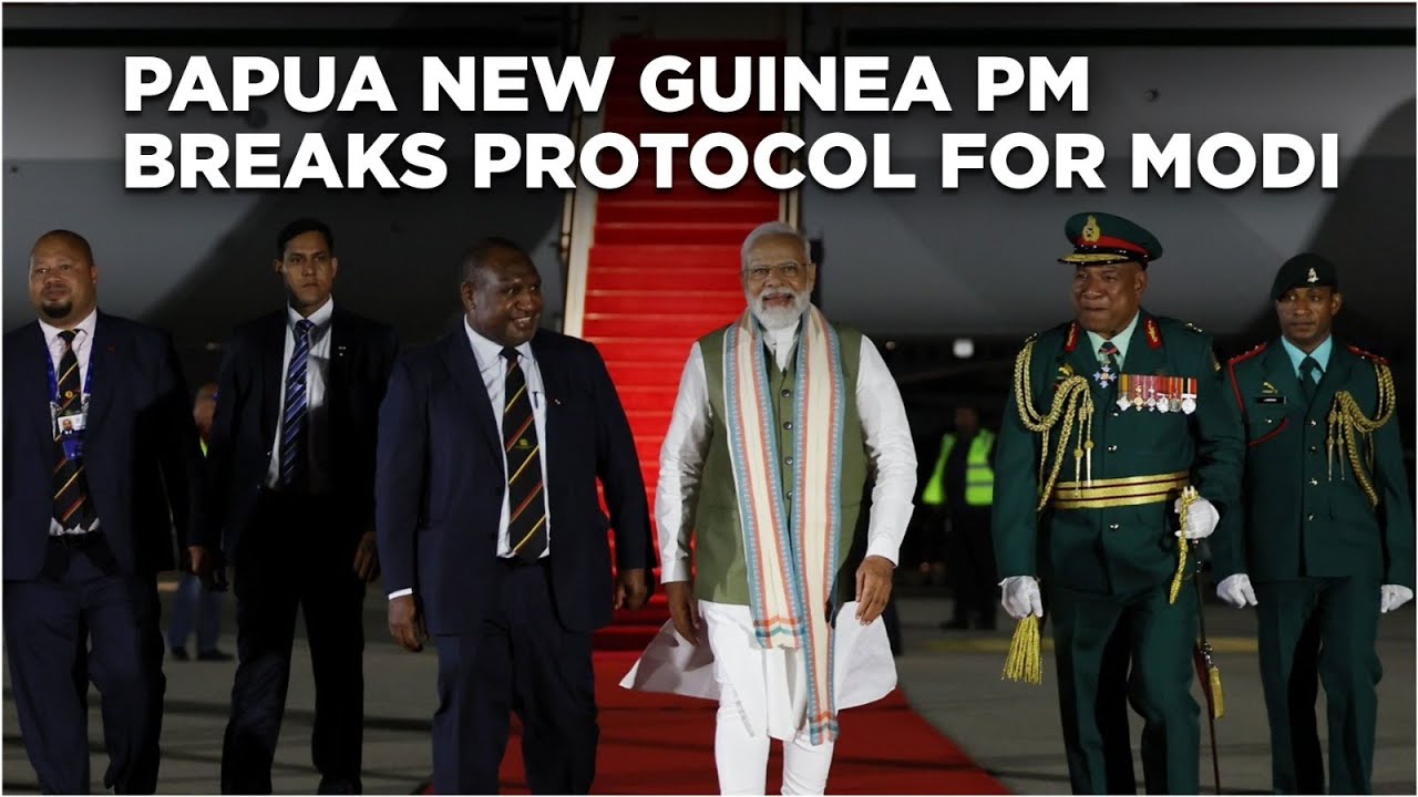 PM Modi Live: Papua New Guinea PM Touches Feet Of His Indian ...