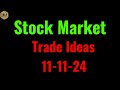 Stock Market trade ideas 11-11-24