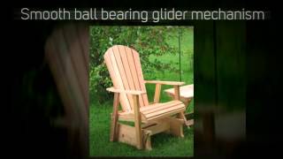 Amish Creek Furniture Adirondack Red Cedar Single Glider Cha