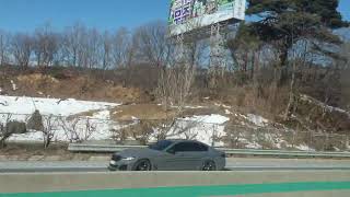 대전 통영고속도로 장수 무주구간 풍경Winter Scenery of the Inter-Tongyeong Expressway in Daejeon.South Korea