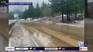 ODOT: 'Road conditions still unsettled,' landslide closes I-84