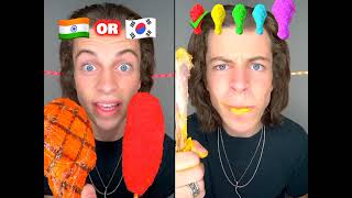 Pick a Flag |Giant spicy food challenge #asmr @LukeDidThat