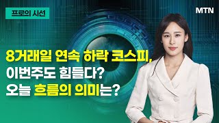 [프로의 시선] 8거래일 연속 하락 코스피, 이번주도 힘들다? 오늘 흐름의 의미는? / 머니투데이방송 (증시, 증권)