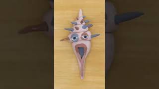 CLAY CHARACTERS〈14〉 Monster - Conch　粘土でキャラクターをつくる「粘土怪人 巻貝」 #Shorts