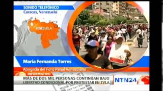 Más de dos mil personas continúan bajo libertad condicional por manifestaciones en Venezuela