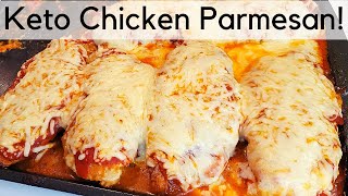 Crispy Keto Chicken Parmesan! Easy Keto Dinner Recipe!