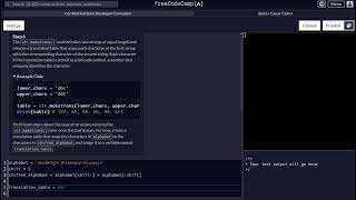 FreeCodeCamp - Python Project - Step 6 of 25 - Caesar Cipher