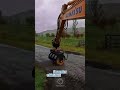 creative innovation excavator with rotating broom for muddy roads