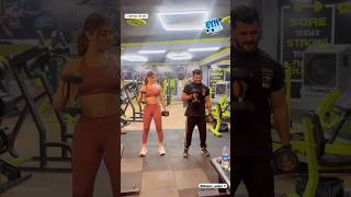 Khesari Lal और Akanksha Puri gym 💪करके माहौल बदल दिए #viralvideo #khesari #trending #khesarilalyadav