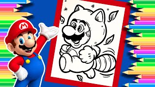 Mario in his Racoon suit from Super Mario Brothers Coloring Fun | Easy and Fun Coloring Page