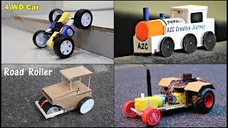 4 Awesome vehicles made using DC Motor || Creative DIY toys
